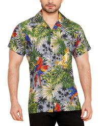 CLUB CUBANA Men's Regular Fit Classic Short Sleeve Casual Tropical Hawaiian Shirt