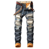 Newsosoo Mens Ripped Jeans