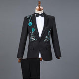 Men's Gold Embroidered Tuxedo Suits