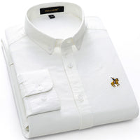 100% Cotton Long Sleeve Oxford Embroidery Shirt