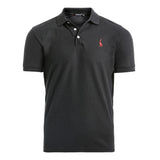 NEGIZBER  Men's Embroidery Cotton Polo Shirt