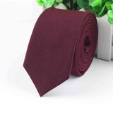 Fashion Men's Colourful Tie Cotton Formal Ties Necktie Narrow Slim Skinny Cravate Narrow Thick Neckties