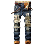 Newsosoo Mens Ripped Jeans