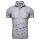 NEGIZBER  Men's Embroidery Cotton Polo Shirt