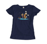 Calvin and Hobbes Dancing With Record Player T-Shirt