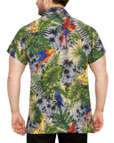 CLUB CUBANA Men's Regular Fit Classic Short Sleeve Casual Tropical Hawaiian Shirt