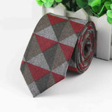 Fashion Men's Colourful Tie Cotton Formal Ties Necktie Narrow Slim Skinny Cravate Narrow Thick Neckties