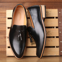 Men Dress Shoes Gentlemen British Style Paty Leather Wedding Shoes Men Flats Leather Oxfords Formal Shoes