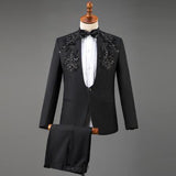 Men's Gold Embroidered Tuxedo Suits