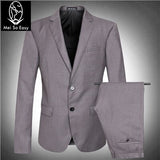 Light Blue Blazer Men's Suit Jacket Set High Quality Extra Large Very Large  Big Man Autumn  Plus Size  M- 4XL 5XL 6XL 7XL 8XL