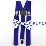 Lovely Cartoon Parent-Child Soild Suspenders Bowtie Set Men Kids Y-Back Brace Butterfly Belt BowTie Adjustable Accessory Unique