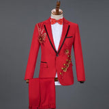 Men's Gold Embroidered Tuxedo Suits