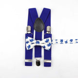 Lovely Cartoon Parent-Child Soild Suspenders Bowtie Set Men Kids Y-Back Brace Butterfly Belt BowTie Adjustable Accessory Unique