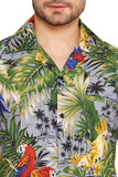 CLUB CUBANA Men's Regular Fit Classic Short Sleeve Casual Tropical Hawaiian Shirt