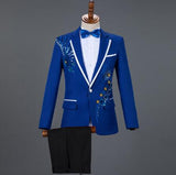 Men's Gold Embroidered Tuxedo Suits