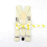 Lovely Cartoon Parent-Child Soild Suspenders Bowtie Set Men Kids Y-Back Brace Butterfly Belt BowTie Adjustable Accessory Unique