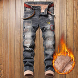 Newsosoo Mens Ripped Jeans