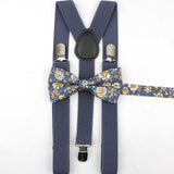 Lovely Cartoon Parent-Child Soild Suspenders Bowtie Set Men Kids Y-Back Brace Butterfly Belt BowTie Adjustable Accessory Unique