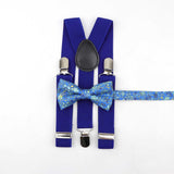 Lovely Cartoon Parent-Child Soild Suspenders Bowtie Set Men Kids Y-Back Brace Butterfly Belt BowTie Adjustable Accessory Unique