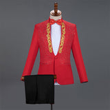 Men's Gold Embroidered Tuxedo Suits