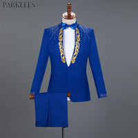 Men's Gold Embroidered Tuxedo Suits