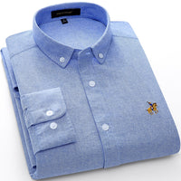 100% Cotton Long Sleeve Oxford Embroidery Shirt