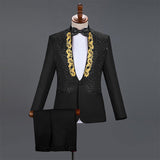 Men's Gold Embroidered Tuxedo Suits