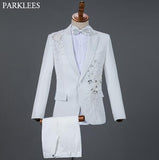 Men's Gold Embroidered Tuxedo Suits