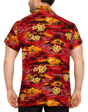 CLUB CUBANA Men's Regular Fit Classic Short Sleeve Casual Floral Hawaiian Shirt