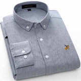 100% Cotton Long Sleeve Oxford Embroidery Shirt