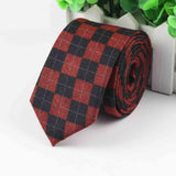 Fashion Men's Colourful Tie Cotton Formal Ties Necktie Narrow Slim Skinny Cravate Narrow Thick Neckties