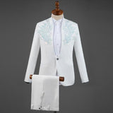 Men's Gold Embroidered Tuxedo Suits