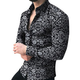 Men Shirt Long Sleeve Top 2021 Floral Male Blouse Casual Shirts Summer Autumn Shirts hawaiian Men Clothes camisa masculina